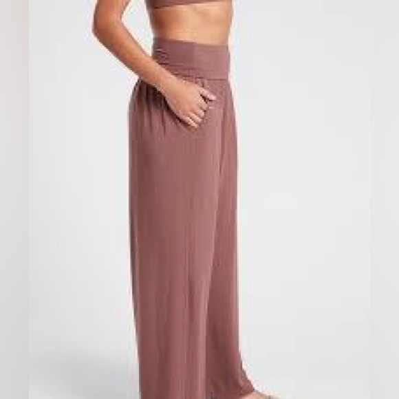 Athleta Wide Leg Studio Pant Tawny Rose Size Large - Picture 2 of 12